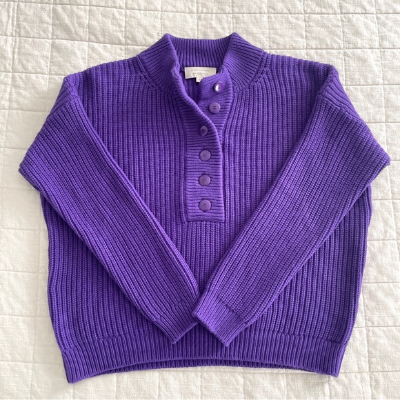 Sezane Lucas Jumper in Ultra Violet Purple - Picture 3 of 11